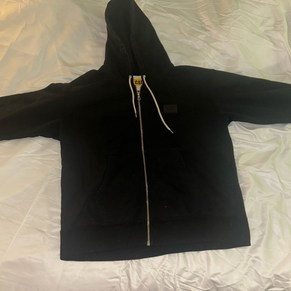 John Elliott Black Zip Up Sweater
